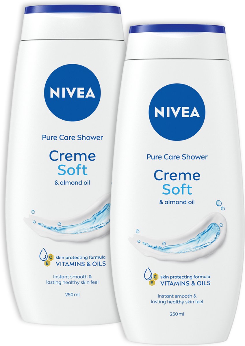NIVEA Crème Soft - Douchecrème - 2 x 250 ml - Voordeelverpakking | bol.com
