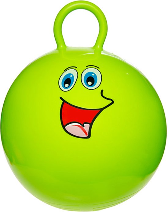 In Round Skippybal – ø 45 cm – Groen – Skippyballen – Peuter – 3 Jaar – Buitenspeelgoed voor Jongens en Meisjes – Skippy Bal / Skippiebal – Speelgoed voor Kinderen