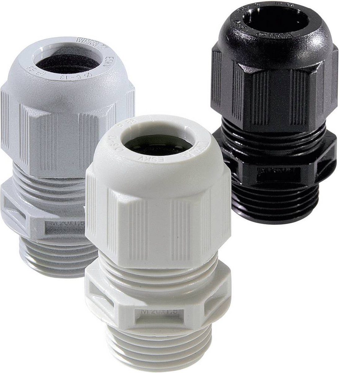 Wiska 10066519 Wartel M25 Polyamide Zilver-grijs (RAL 7001) 50 stuk(s)