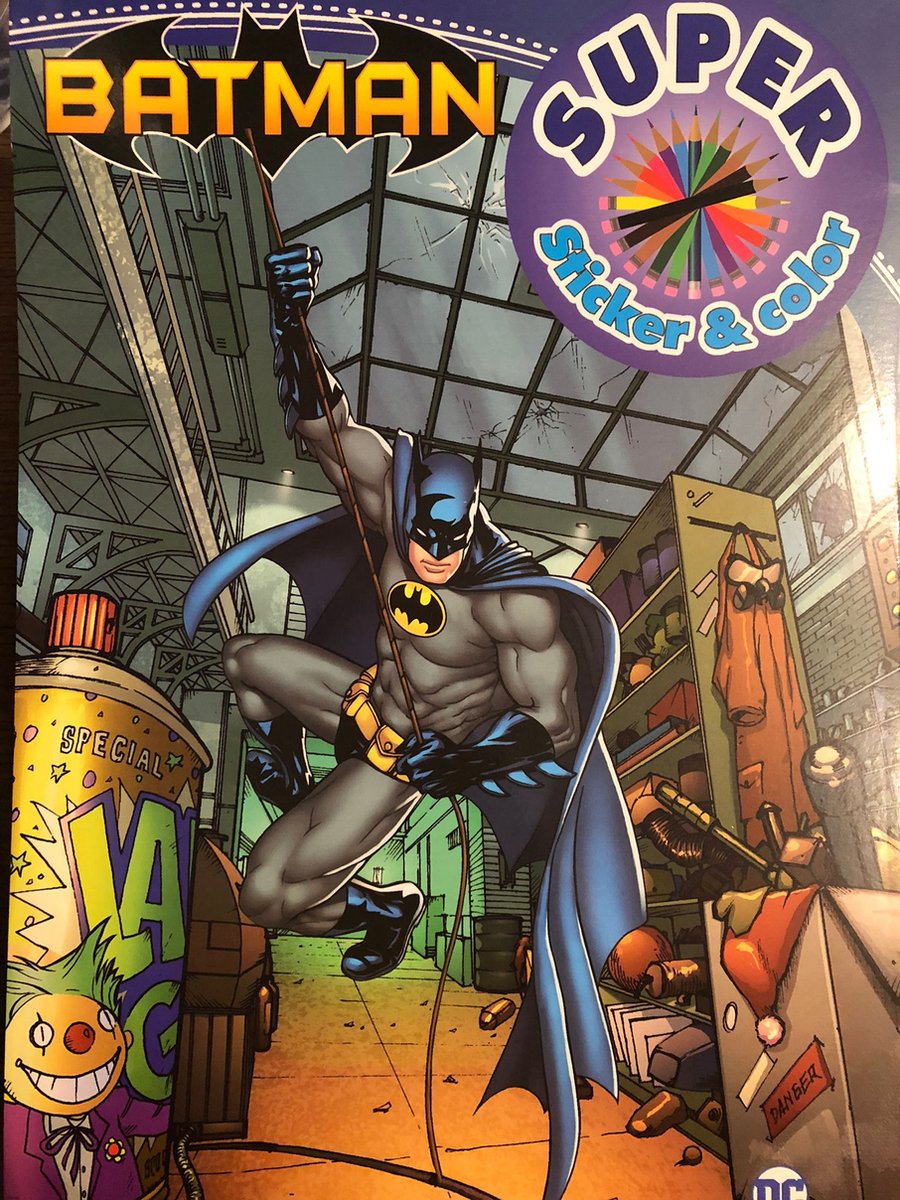 kleurboek Batman met stickers maak de mooiste kleurplaten van Batman