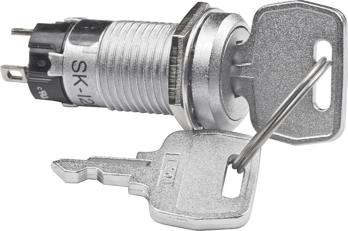 NKK Switches SK12BAW01 Sleutelschakelaar 250 V/AC 1 A 1x aan/aan 1 x 90 ° 1 stuk(s)