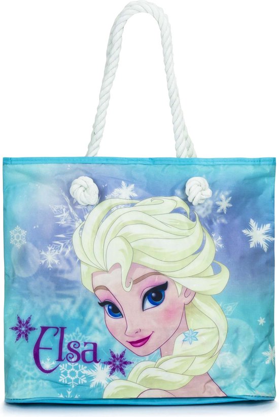 Frozen schoudertas - strandtas - boodschappentas - tas - Elsa - blauw - 34.5 cm