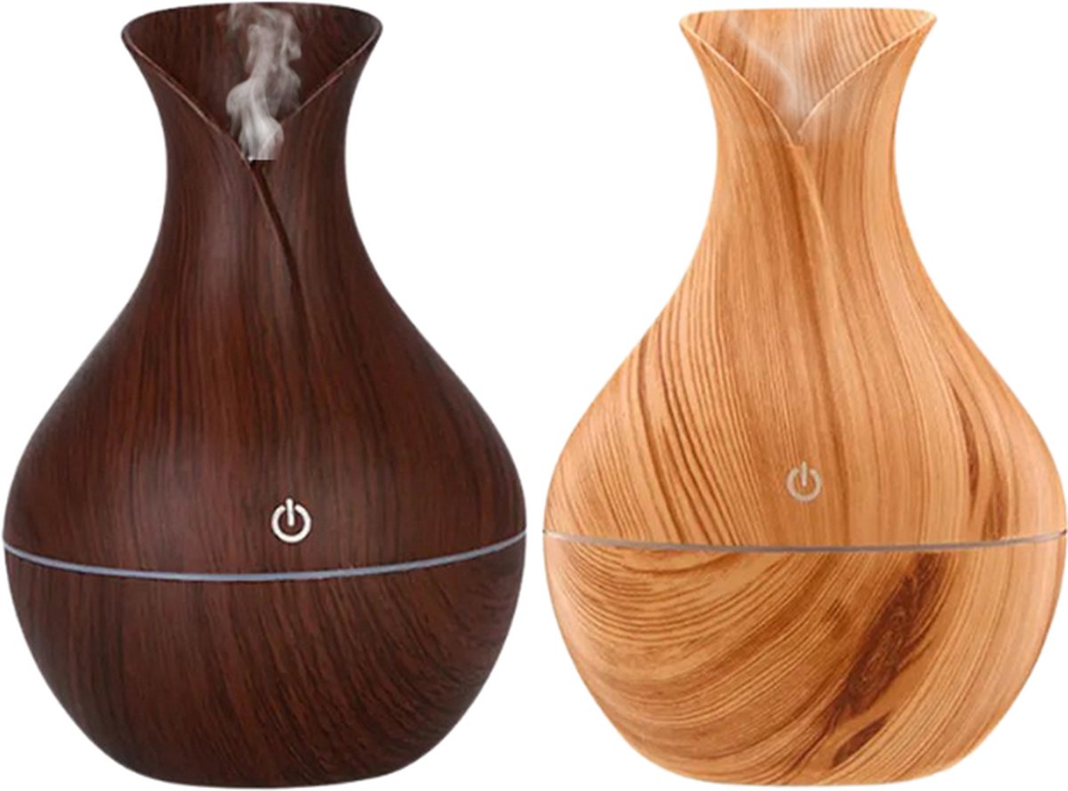 Goedkoopste Aroma Diffuser 240ML - Luchtbevochtiger – Verdamp Olie Diffuser - Luchtbevochtiger – Verdamper – Aromatherapie - Geurverspreider - Vlam effect