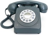 GPO 746 Retro klassieke vaste telefoon - met druktoetsen - grijs