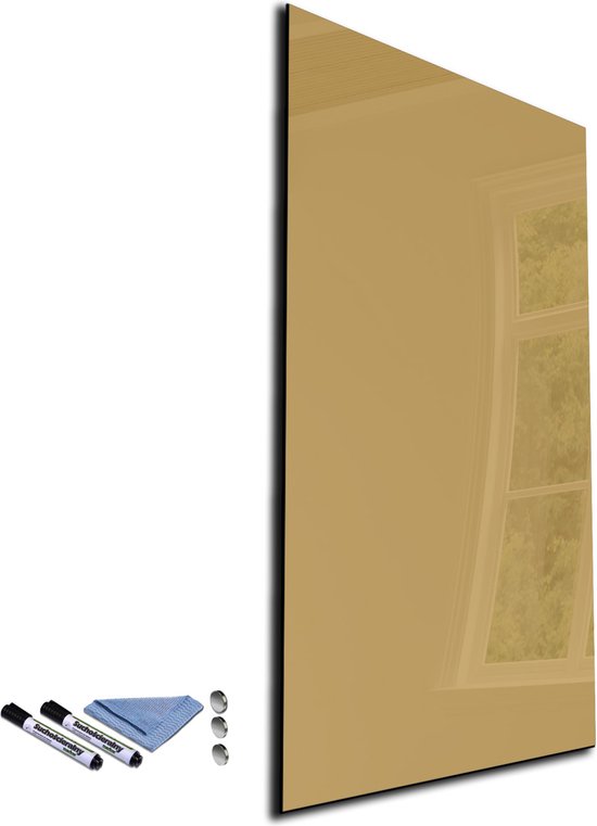 DEQORI Magnettafel 'Diamantstrand', Metall Whiteboard Für Alle Magnete Magnetboard Magnetisch S01bx04s