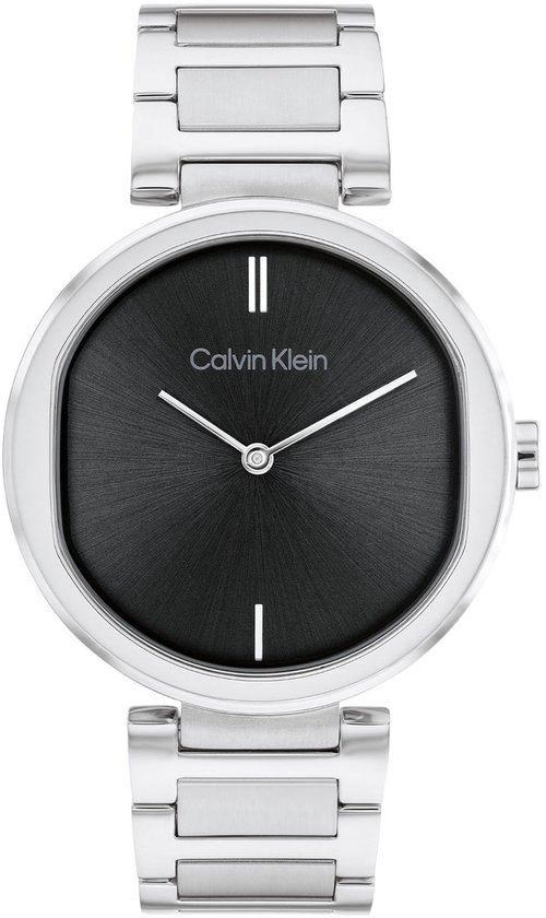 Calvin Klein CK25200249 Sensation Dames Horloge - Mineraalglas - Staal - Zilverkleurig - 36 mm breed - Quartz - Vouw/Vlindersluiting - 3 ATM (spatwater)