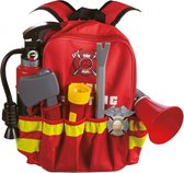 Brandweer Rugzak met Inhoud - Tachan - Speelgoed Brandweer - Met Megafoor en Zaklamp - Inclusief Batterijen