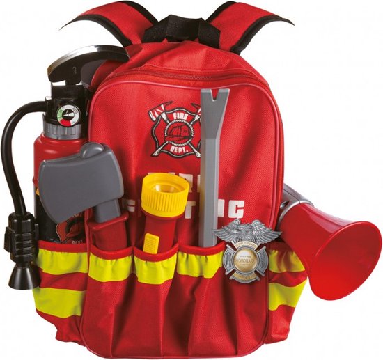 Sac à dos de Pompiers avec contenu - Tachan - Toy Pompiers Jouets