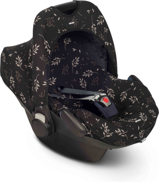 Dooky Seat Cover 0+ Autostoelhoes - Romantic Leaves Black van Dooky — afbeelding 2