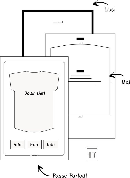 Avalo Wissellijst - Inlijsten Voetbal Shirt - 3D Box Frame - 60x80 CM