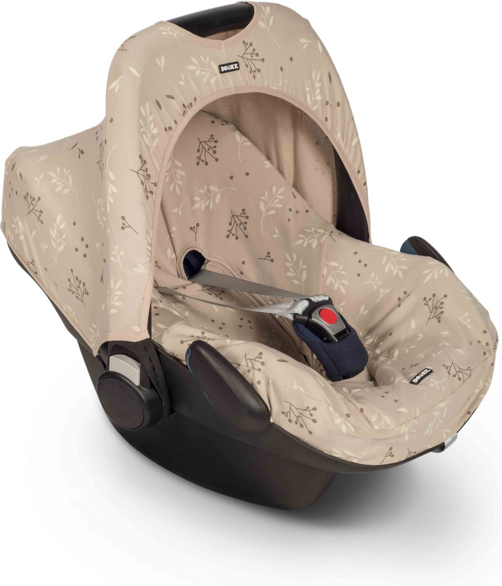 Dooky Seat Cover 0+ Autostoelhoes Romantic Leaves Beige - Universele Autostoelhoes Maxi Cosi CabrioFix, Maxi Cosi hoes Pebble, Maxicosi hoes, Cybex en meer - Autostoelhoes Baby Universeel – foto 3