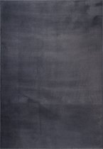 the carpet, Cosy Vloerkleed, Knuffelzacht bontkleed, wasbaar, Antraciet, 160x220 cm