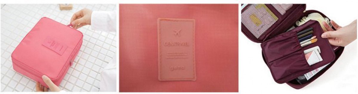 Make-uptas, make-uptas, reis-make-uptas voor dames, toilettas voor dames, grote make-uptas, reis-toilettas voor vrouwen, multifunctionele toilettas voor op reis, roze, 23,5 * 11 * 11, make-uptas Make-uptas, make-uptas, reis-make-uptas voor dames, toilettas voor dames, grote make-uptas, reis-toilettas voor vrouwen, multifunctionele toilettas voor op reis, roze, 23,5 * 11 * 11, make-uptas