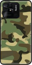 ADEL Siliconen Back Cover Softcase Hoesje Geschikt voor Xiaomi Redmi 10C - Camouflage