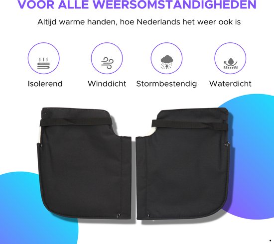 LearnLyrics Motorfiets Fietsen Stuur Muffs | Stuur Handschoenen Rijhandschoenen | Oxford Doek Stuurhandschoenen, Beschermende Winddichte Wanten, Zonnescherm Covers Hand Muffs
