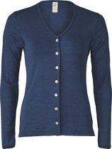 Engel Natur Dames Cardigan Vest Zijde Merino Wol GOTS Zwart 42