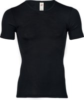 Engel Natur T-shirt Homme Soie - Laine Mérinos Bio GOTS noir 54/56XL