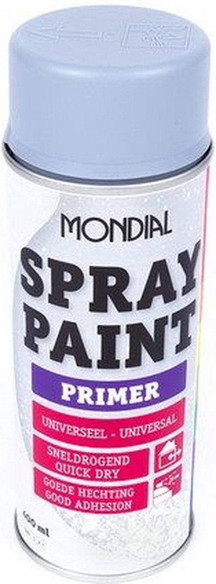 Mondial Primer - Grondverf - Universeel - Sneldrogend - Grijs