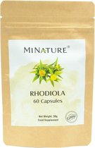 Rhodiola Capsules 60 stuks - 450mg Poeder van Rhodiola Rosea per Vega Capsule - Rozewortel