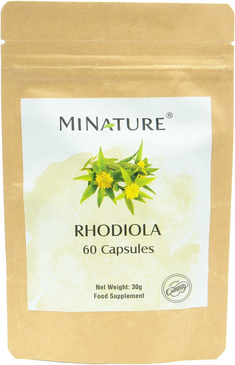 Goedkoopste Rhodiola Capsules 60 stuks - 450mg Poeder van Rhodiola Rosea per Vega Capsule - Rozewortel