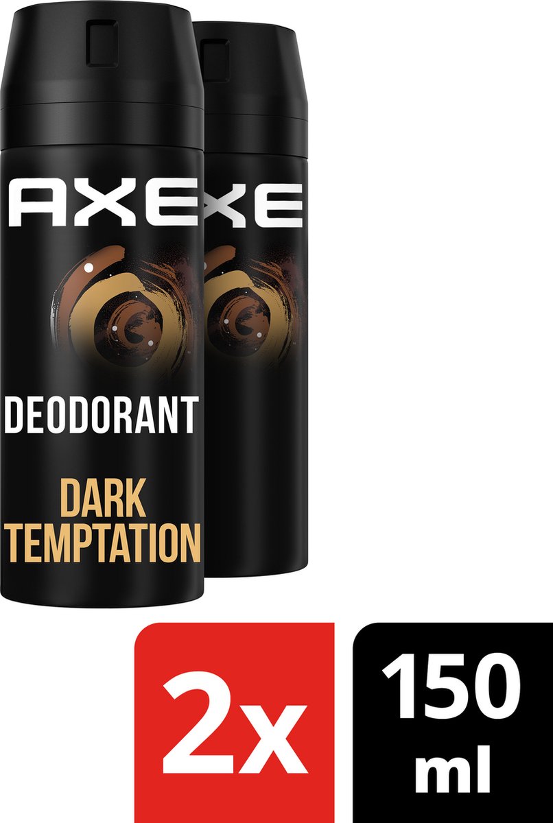 Goedkoopste Axe Dark Temptation Deodorant Bodyspray - 2 x 150 ml - Voordeelverpakking
