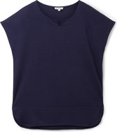 TOM TAILOR T-shirt fabric mix Dames T-shirt - Maat L