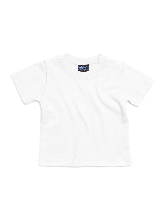 BabyBugz - Baby T-Shirt - Wit - 100% Biologisch Katoen - 50-56