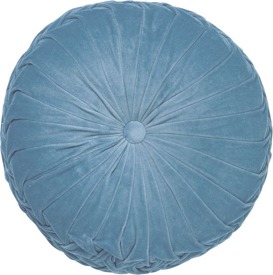 Dutch Decor - Coussin rond - Kaja - 40 cm - couleur: pantone Provincial Blue