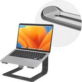 iMoshion Aluminium Antislip Laptop Standaard - Ergonomische Laptop Stand - Tablet Houder - Geschikt voor alle Laptops - Donkergrijs