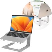 iMoshion Aluminium Antislip Laptop Standaard - Ergonomische Laptop Stand - Tablet Houder - Geschikt voor alle Laptops - Zilver