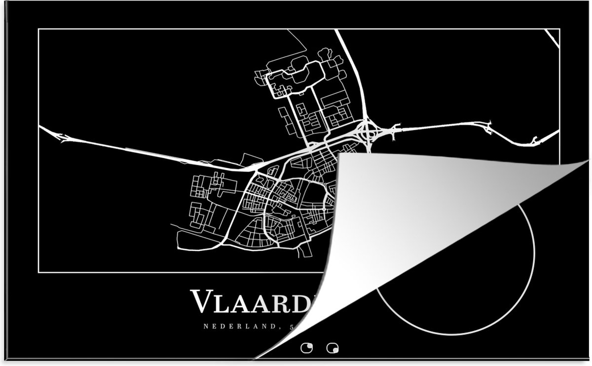 Inductie beschermer - Inductie Mat - Kookplaat beschermer - Vlaardingen - Plattegrond - Kaart - Stadskaart - Inductie beschermer - Inductie Mat - Kookplaat Beschermer - 81.2x52 cm - Afdekplaat inductie - Inductiebeschermer