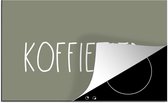 KitchenYeah® Inductie beschermer 85x52 cm - Spreuken - Koffietijd - Quotes - Koffie - Kookplaataccessoires - Afdekplaat voor kookplaat - Inductiebeschermer - Inductiemat - Inductieplaat mat