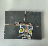 Sparq Home - Placemat rechthoek set van 2- serveerplank - soapstone - speksteen - relatiegeschenk - cadeau vaderdag