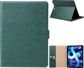 Hoes geschikt voor iPad Air 2022 Bookcase Premium Luxe Leren case Groen - Hoes geschikt voor iPad Air 5 hoes - Hoes geschikt voor iPad 10.9 hoes Kunstleer Book Case - Hoes geschikt voor iPad air 2022