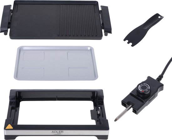 Adler AD 6614 - Elektrische tafelgrill - 3000 watt - verschillende bakoppervlaktes — afbeelding 4