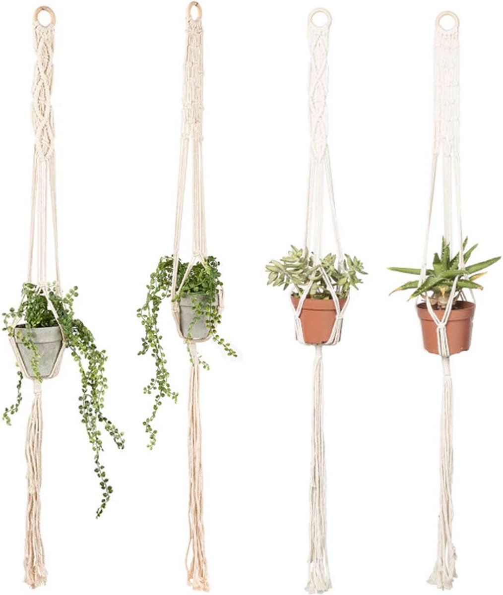 Macramé Plantenhanger - 110x5x0.5cm - Verschillende varianten