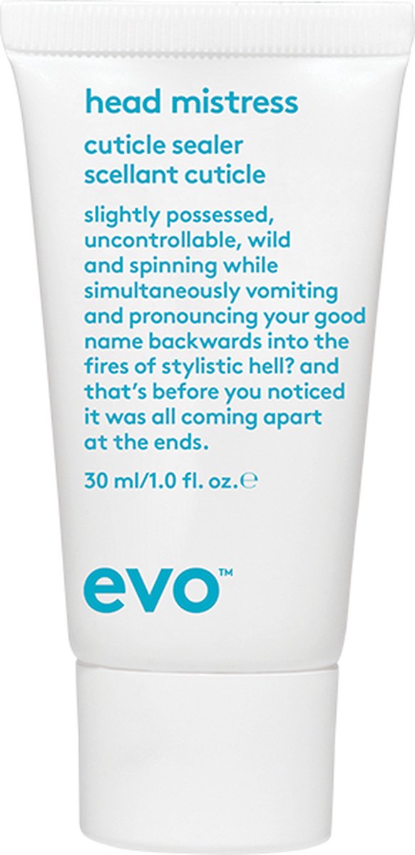 EVO Head Mistress Cuticle Sealer - Multi-purpose Hair Cream - Increases Slip & Adds Softness and Shine - Travel Size, 30ml