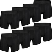 Phil & Co Zwarte Boxershorts Heren Multipack 8-Pack Zwart - Maat XXL | Onderbroek