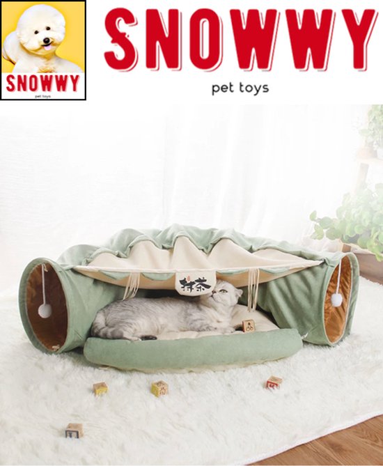 banaan Carry stam SNOWWY - Kattentunnel met kattenmand in één - Origineel en Uniek Design -  Kattenhuis -... | bol.com