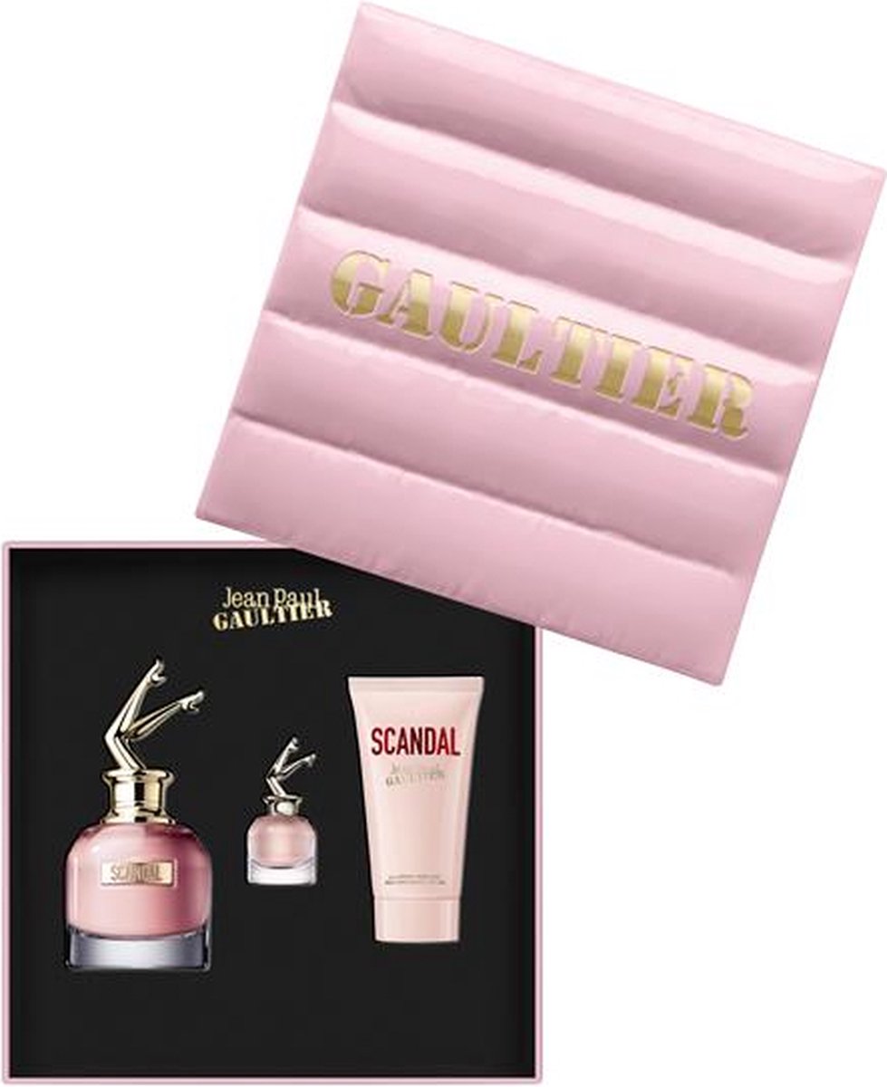 Jean Paul Gaultier Scandal Giftset - 50 ml eau de parfum spray + 6 ml eau de parfum tasspray + 75 ml bodylotion - cadeauset voor dames