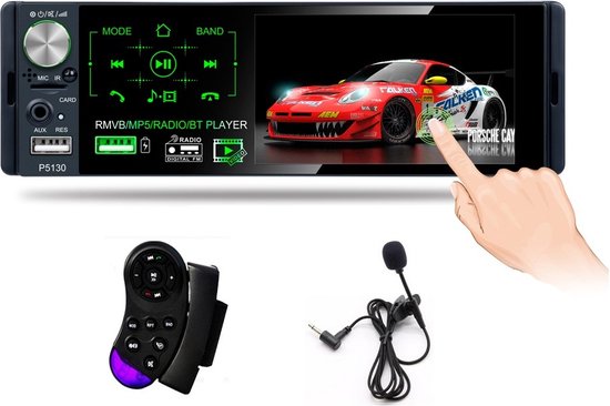 TechU ™ T40 Autoradio 1 Din 4.1inch + Télécommande et commande au volant -  Bluetooth 