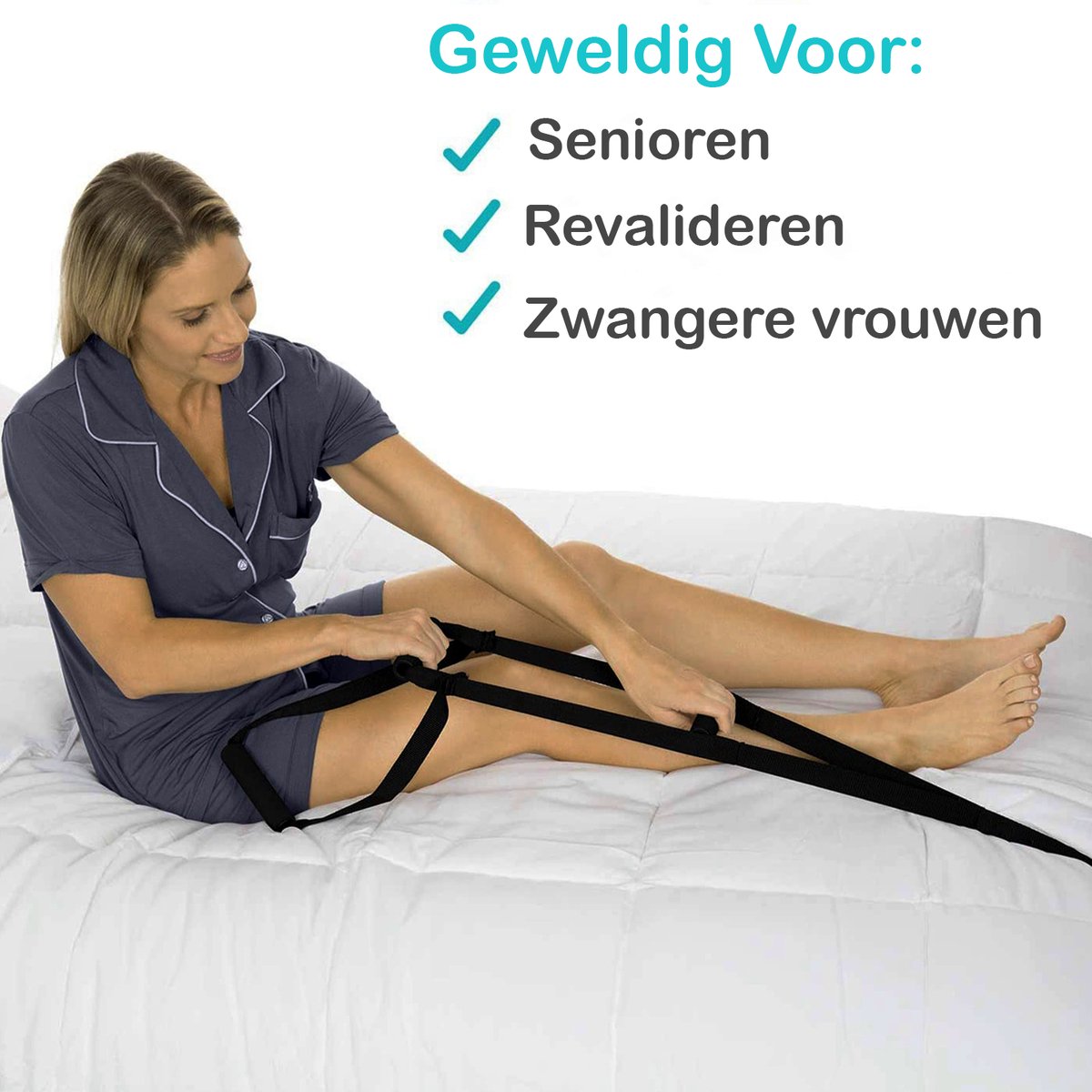 Bedtouwladder - Stevige - duurzaam - opstaan zonder vreemde hulp - ideaal bij beperkte mobiliteit - ergonomisch - touwladder - bedladder - antislip - - Ondersteunt u bij het opstaan - Sta- en zithulp - hulpmiddel rechtop zitten bed