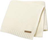 IL BAMBINI - Baby deken - Ledikant deken - Basic knit- Katoen - 115 x 80 cm - Cream
