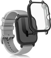 kwmobile 2x hoes geschikt voor Huami Amazfit GTS 3 / GTS 2 / GTS 2e hoesje - Cover van silicone - Hoesje voor activity tracker - In zwart