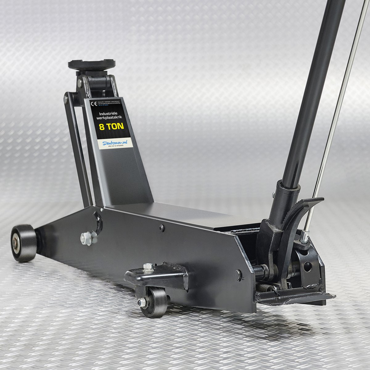 Datona® Industriële werkplaatskrik - 8 ton - Zwart