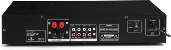Auna AV2-CD508 - Hifi Versterker - 3x RCA ingang en 1x RCA uitgang - Aux-input - 600W - Inclusief afstandsbediening - Zwart - Auna