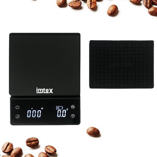 Plat à Café Imtex 3Kg/0.1G Avec Minuterie - Zwart -