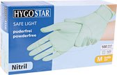 Hygostar wegwerp handschoenen nitril poedervrij GROEN - maat M - 100 stuks