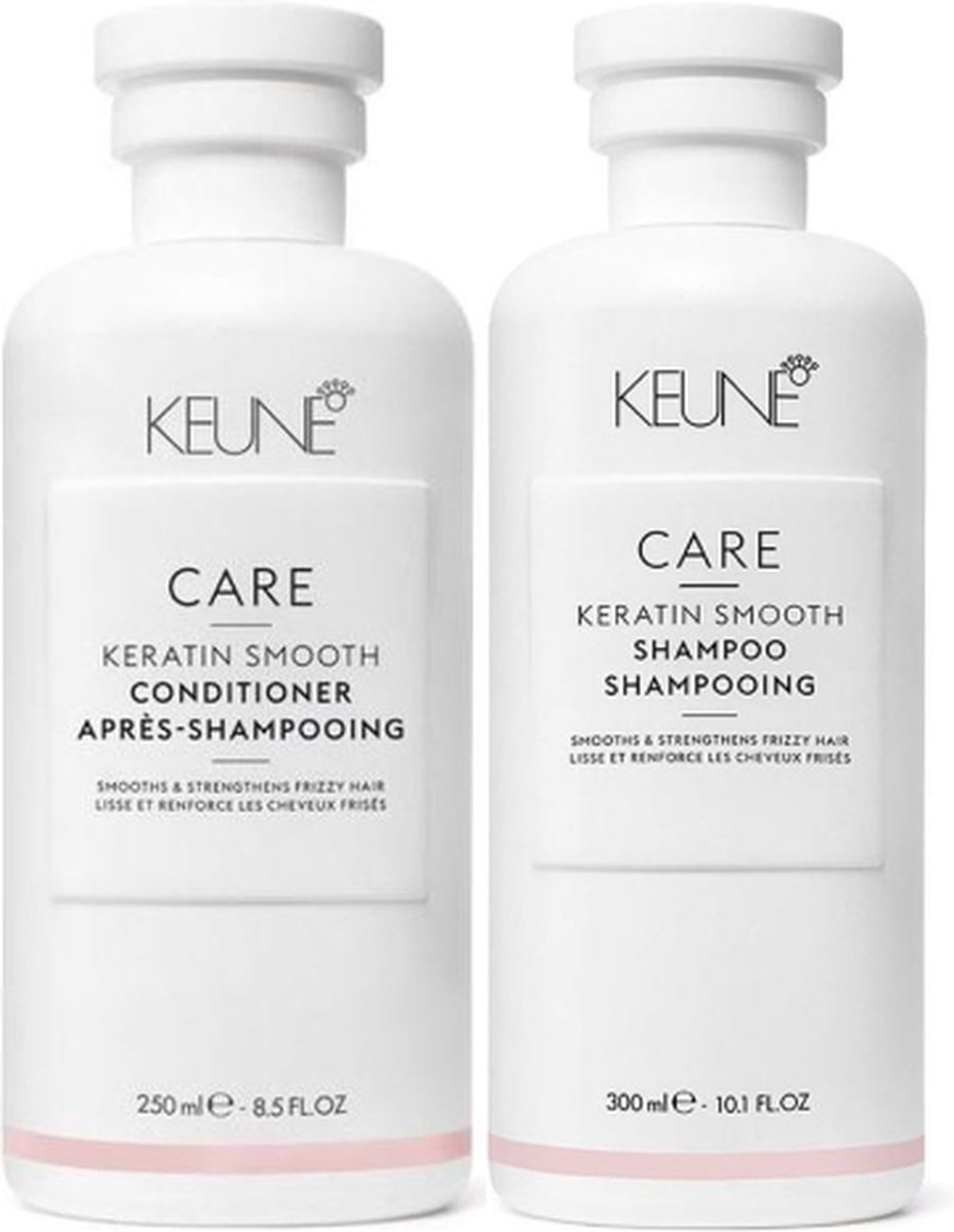 keune Care - Smooth keratin- Shampoo 300ml & Conditioner 250ML - Voordeelverpakkingen