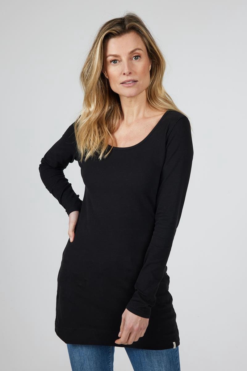 DIDI Dames Extra long tee Leija Black maat 40